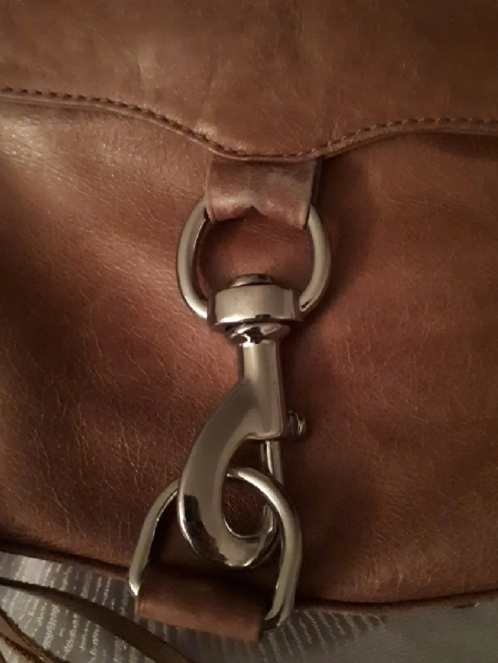 Rebecca Minkoff Cognac Leather MAC Crossbody with Silver Hardware - Picture 6 of 15